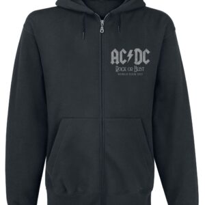 AC/DC Hoodie Jacket World Tour 2015 S to L for Men black