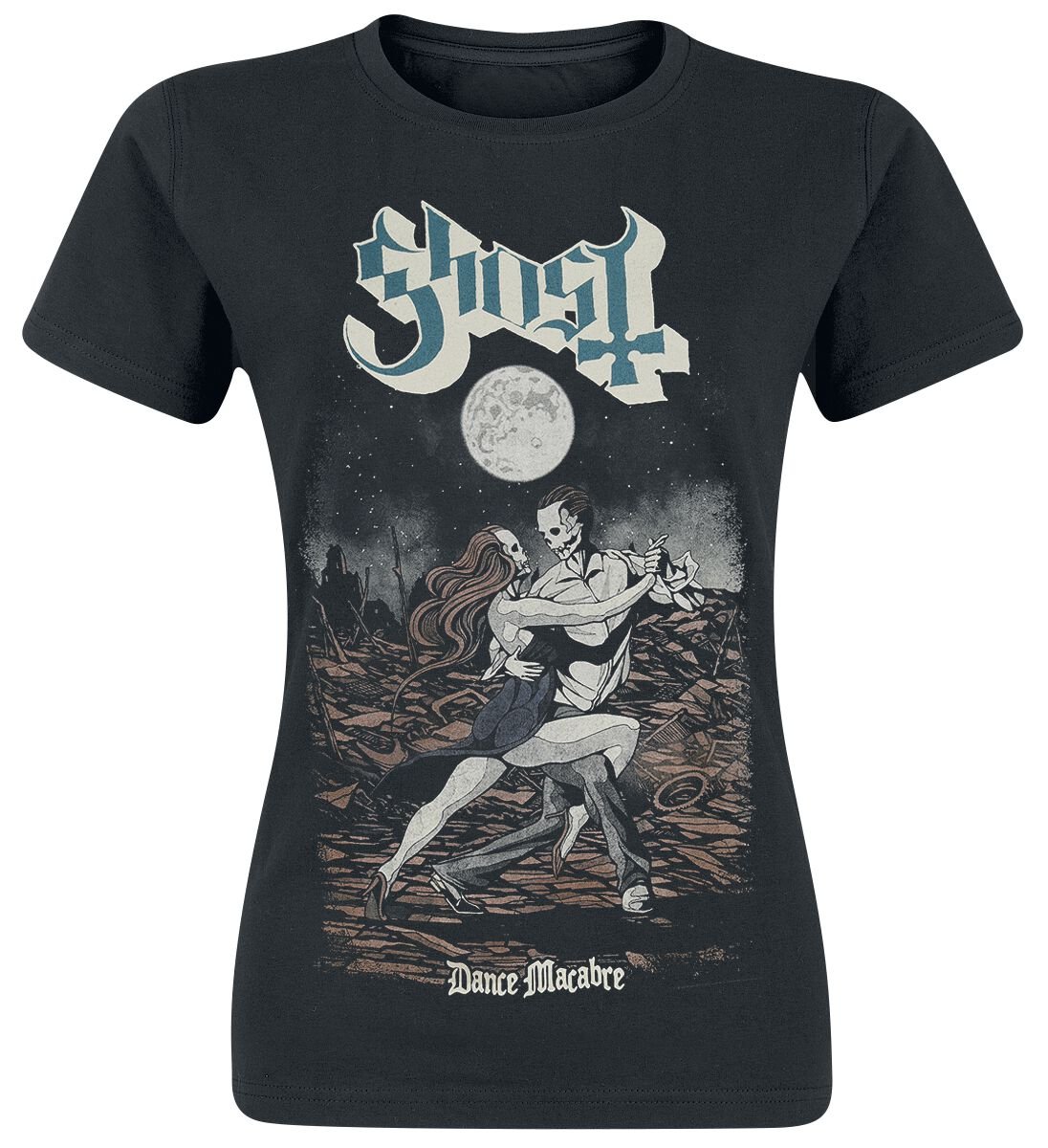 Ghost T-Shirt Dance Macabre S to XXL for Women black