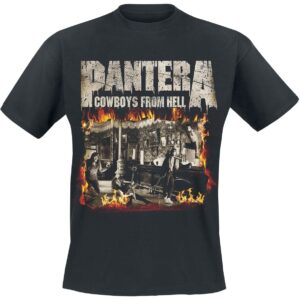 Pantera T-Shirt Cowboys From Hell Fire Frame S to XXL for Men black