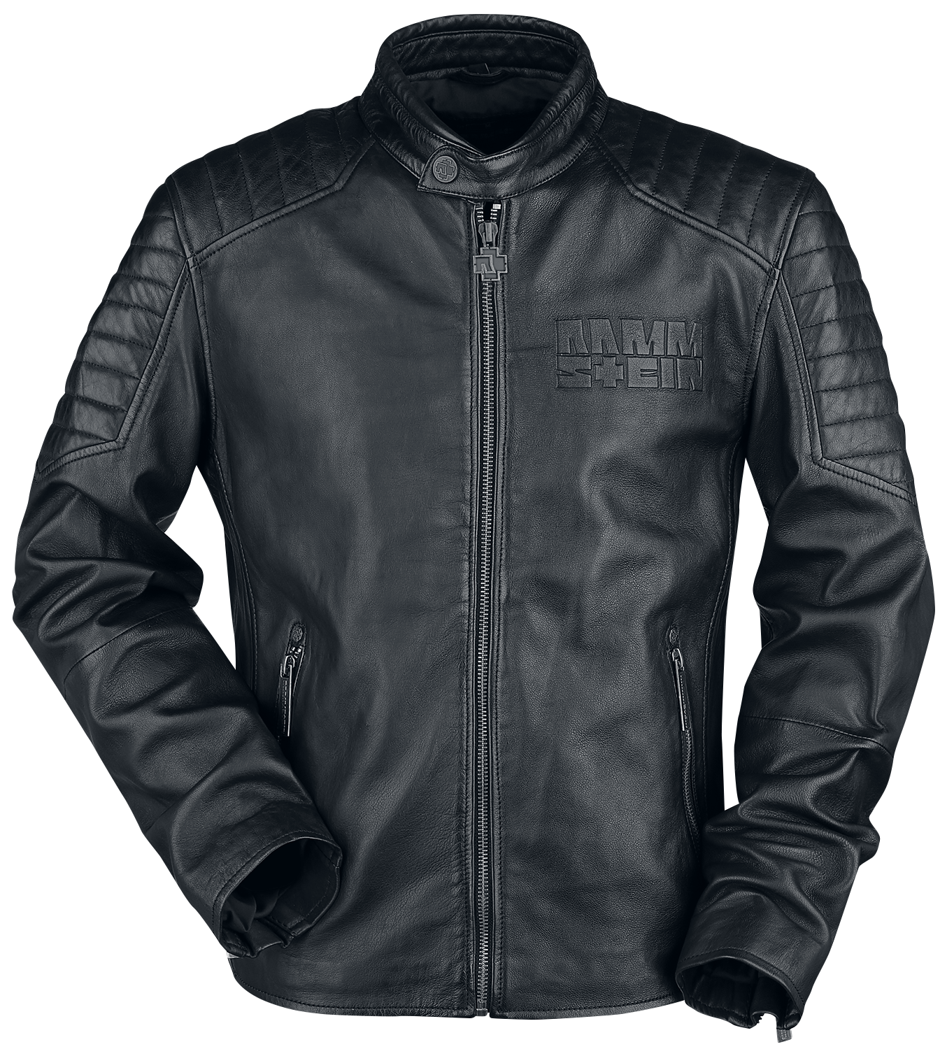 Rammstein Leather Jacket Logo S to 5XL for Men black