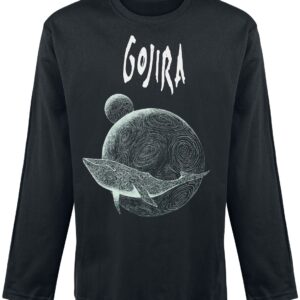Gojira Long-sleeve Shirt Flying Whale S to XL for Men black