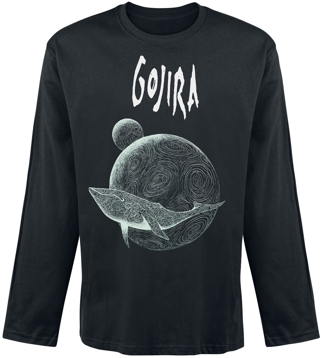 Gojira Long-sleeve Shirt Flying Whale S to XL for Men black