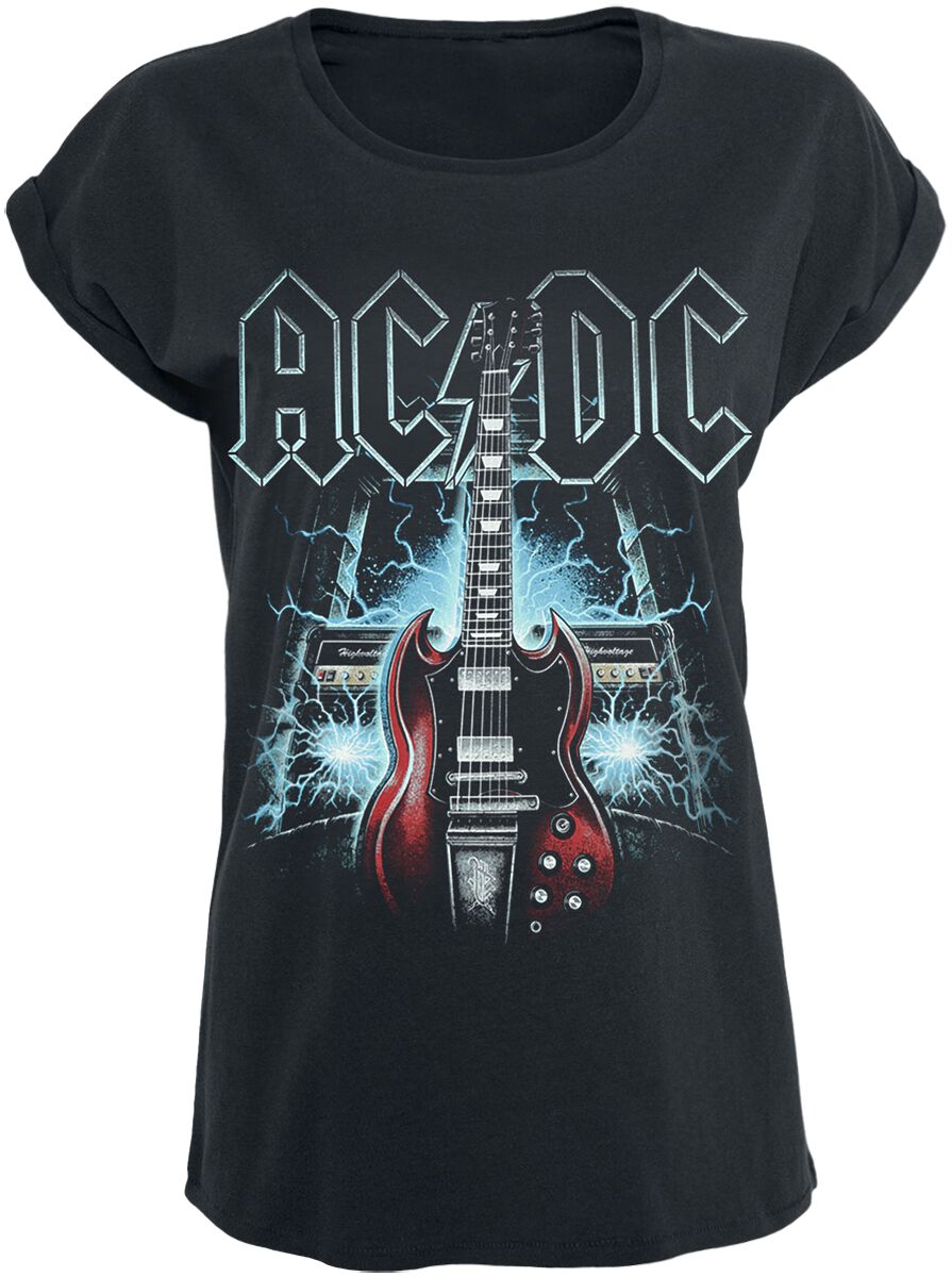 AC/DC T-Shirt High Voltage Guitar S to 5XL for Women black