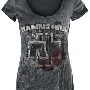 Rammstein T-Shirt In Ketten L to 4XL for Women dark grey