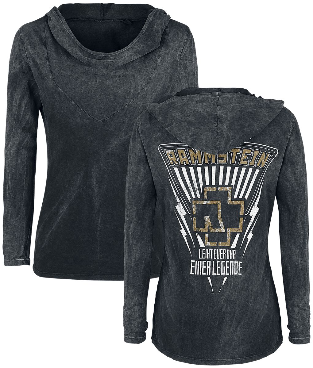 Rammstein Long-sleeve Shirt Legende S to XXL for Women dark grey