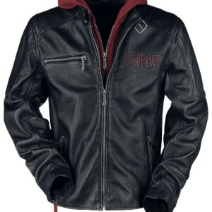 Slipknot Leather Jacket EMP Signature Collection S to 3XL for Men black-red