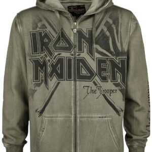 Iron Maiden Hoodie Jacket EMP Signature Collection S to 5XL for Men olive