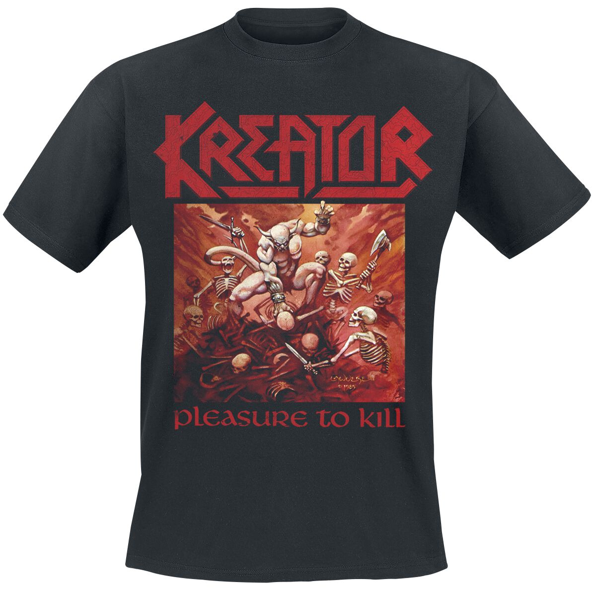 Kreator T-Shirt Pleasure To Kill S to XXL for Men black