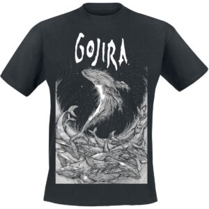 Gojira T-Shirt Woodblock Whales S to XXL for Men black