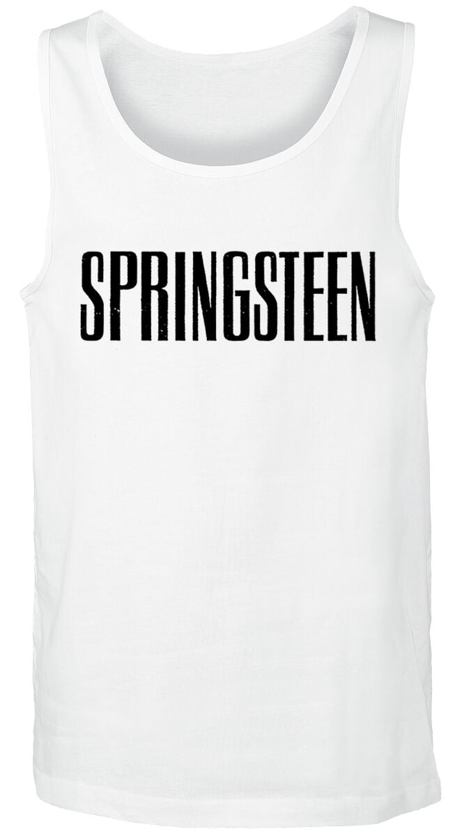 Bruce Springsteen Tanktop Logo L to XXL for Men white