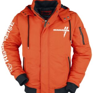 Rammstein Winter Jacket M to 3XL for Men orange-black