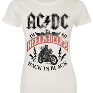 AC/DC T-Shirt Hells Bells S to XXL for Women off white