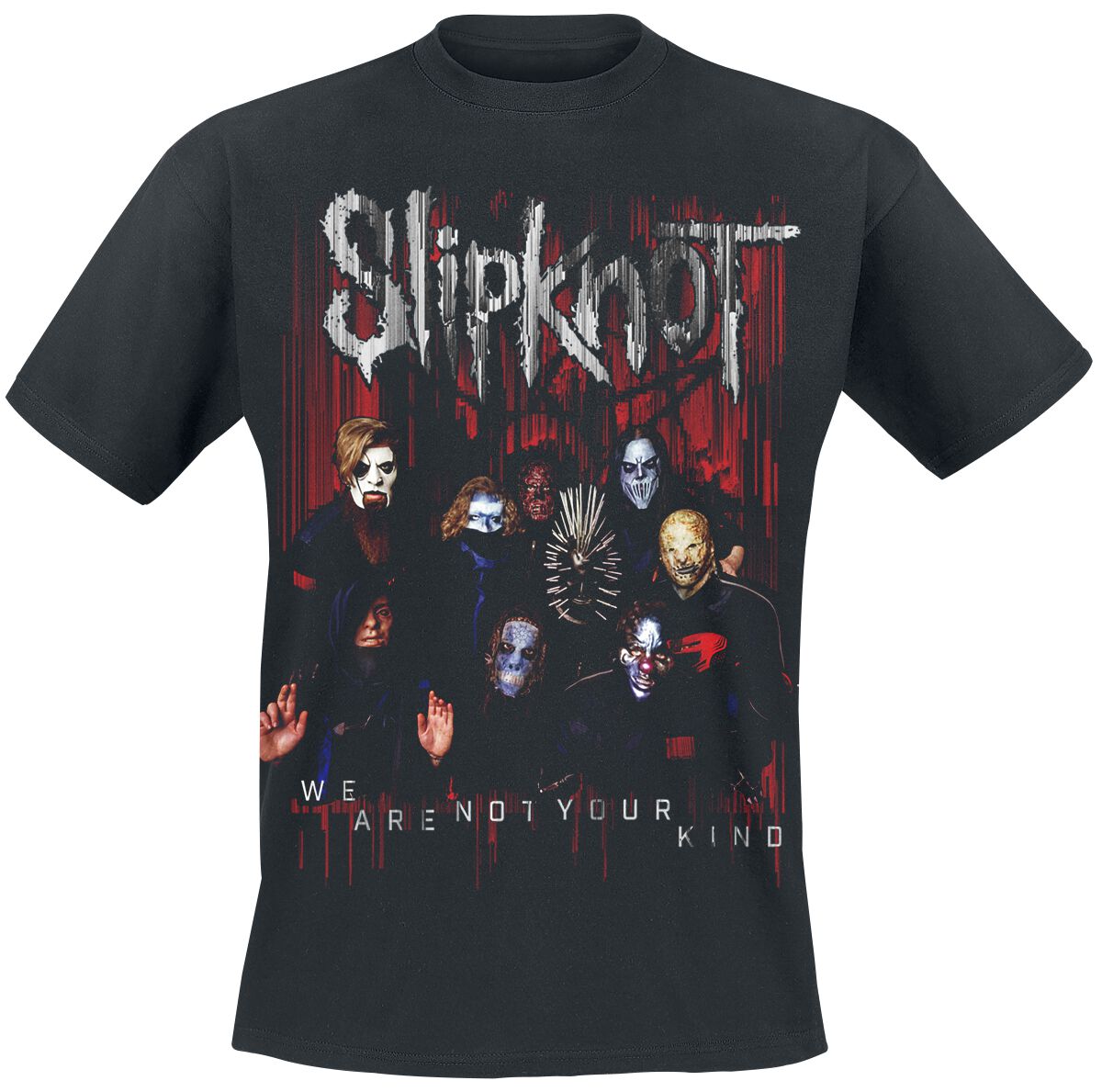 Slipknot T-Shirt Group Photo L to XXL for Men black