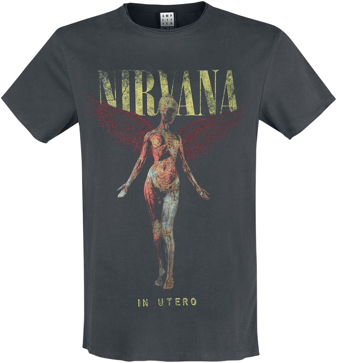 Nirvana T-Shirt Amplified Collection In Utero S to 3XL for Men charcoal