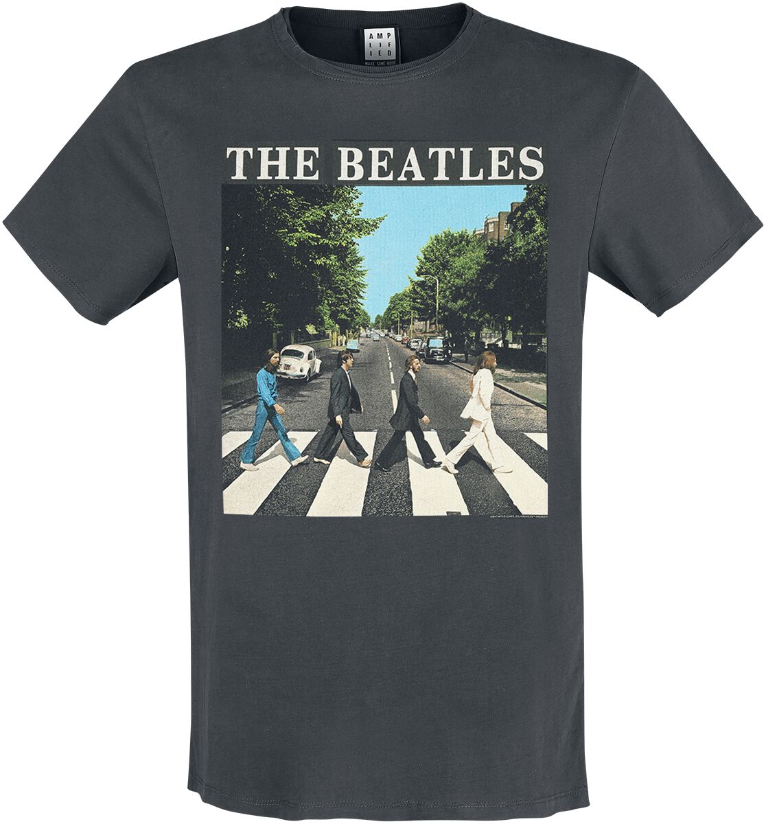 The Beatles T-Shirt Amplified Collection Abbey Road S to 3XL for Men charcoal