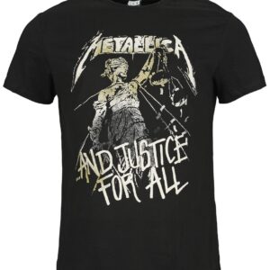 Metallica T-Shirt Amplified Collection And Justice For All S to 3XL for Men black