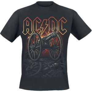 AC/DC T-Shirt About To Rock Canon Red M to XXL for Men black