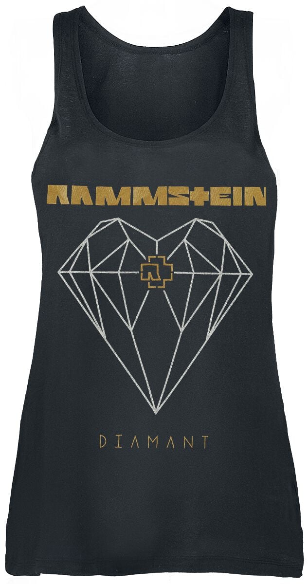 Rammstein Top Diamant S to XL for Women black