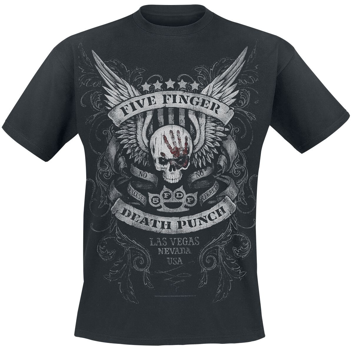 Five Finger Death Punch T-Shirt No Regrets S to 5XL for Men black