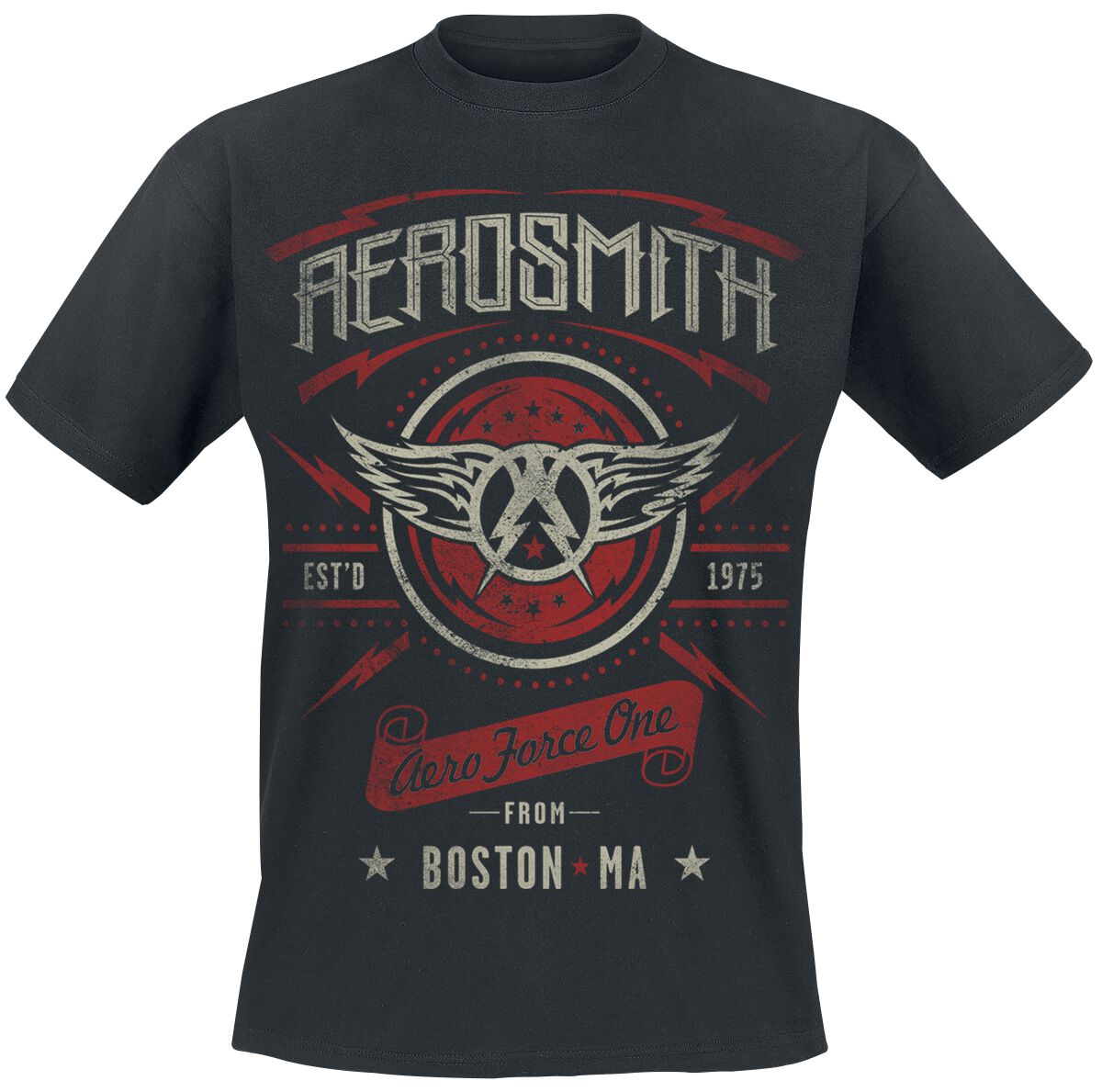 Aerosmith T-Shirt Aero Force One M to XXL for Men black