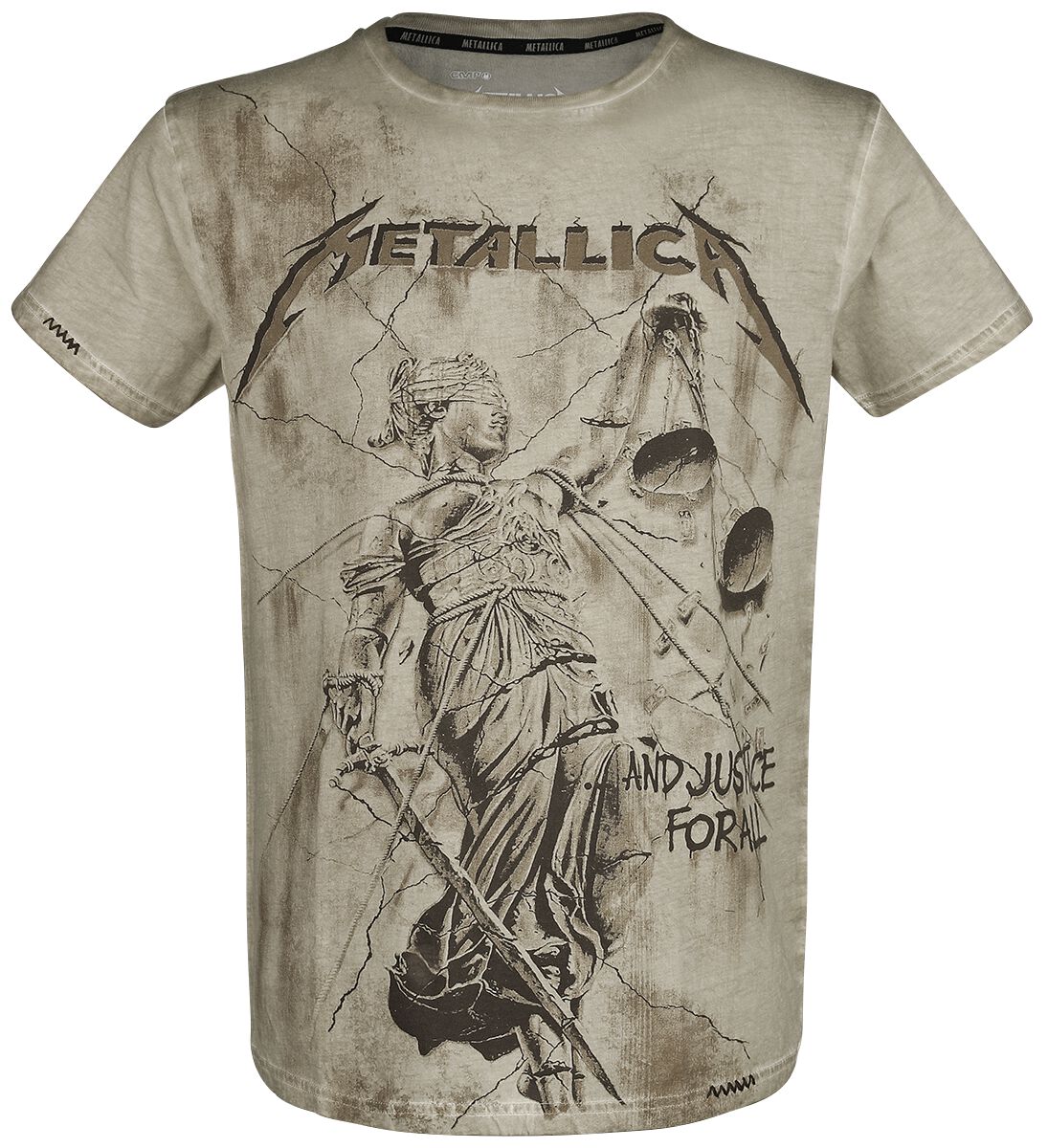 Metallica T-Shirt EMP Signature Collection S to 5XL for Men khaki