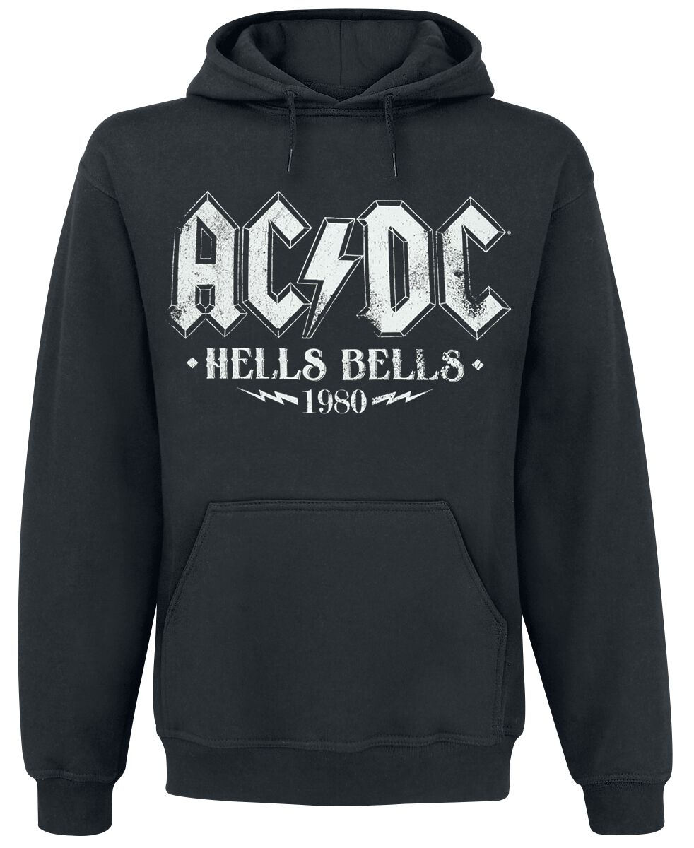 AC/DC Hoodie Hells Bells 1980 S to XXL for Men black