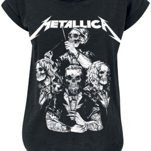 Metallica T-Shirt S&M2 Skull Tux S to XXL for Women black