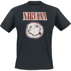 Nirvana T-Shirt Distressed Logo M to XXL for Men black