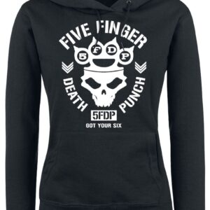 Five Finger Death Punch Hoodie Skull Knuckles S to XXL for Women black