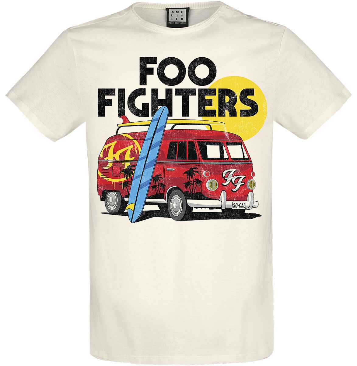Foo Fighters T-Shirt Amplified Collection Camper Van XS to 3XL for Men off white