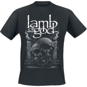 Lamb Of God T-Shirt Candle Skull S to XXL for Men black