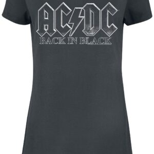 AC/DC Mini Dress Amplified Collection Back In Black S to L for Women charcoal