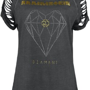 Rammstein T-Shirt Diamant S to 5XL for Women dark grey