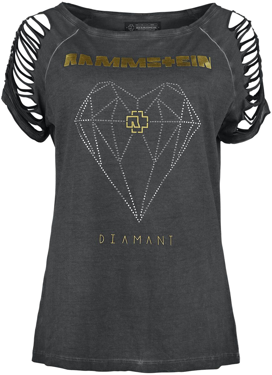 Rammstein T-Shirt Diamant S to 5XL for Women dark grey
