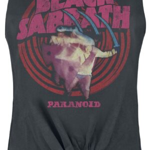 Black Sabbath Top Amplified Collection Paranoid S to XL for Women charcoal