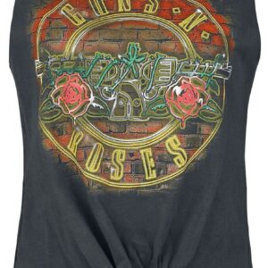 Guns N' Roses Top Amplified Collection Neon Bullet S to XL for Women charcoal