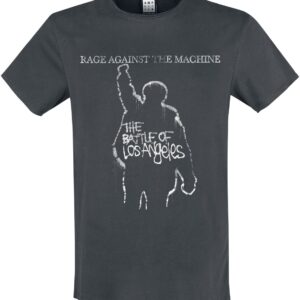 Rage Against The Machine T-Shirt Amplified Collection The Battle Of LA S to 3XL for Men charcoal