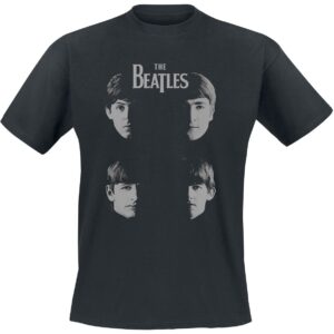 The Beatles T-Shirt Shadow Faces S to 3XL for Men black