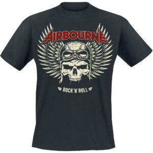 Airbourne T-Shirt Red Logo Mono Scorch S to XXL for Men black