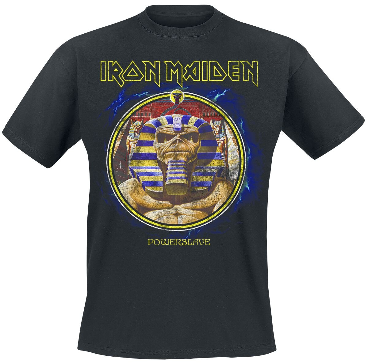 Iron Maiden T-Shirt Powerslave Mummy S to XXL for Men black