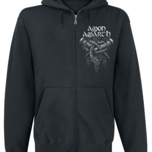 Amon Amarth Hoodie Jacket Carved Skull S to XL for Men black