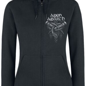Amon Amarth Hoodie Jacket Carved Skull S to XXL for Women black