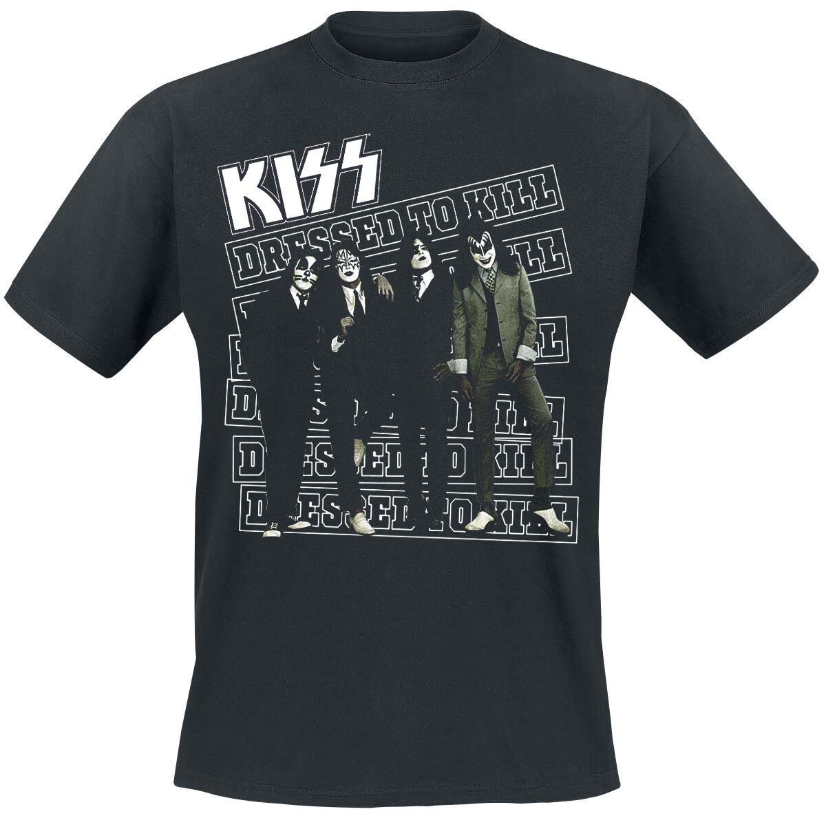 Kiss T-Shirt Dressed to kill S to XXL for Men black