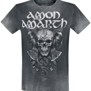 Amon Amarth T-Shirt Carved Skull S to 4XL for Men dark grey