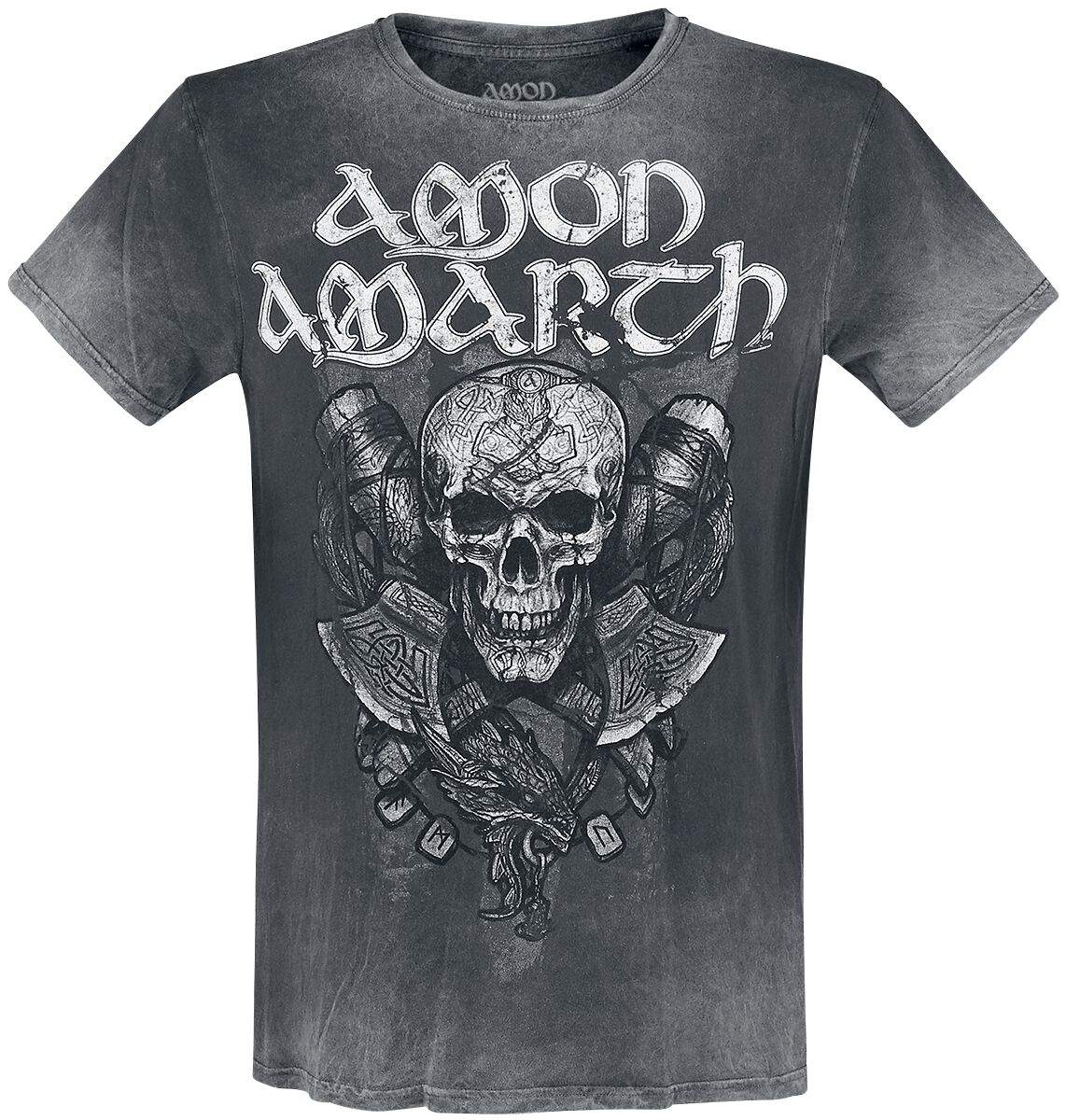 Amon Amarth T-Shirt Carved Skull S to 4XL for Men dark grey
