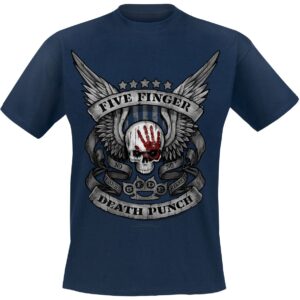 Five Finger Death Punch T-Shirt No Regrets S to XXL for Men navy