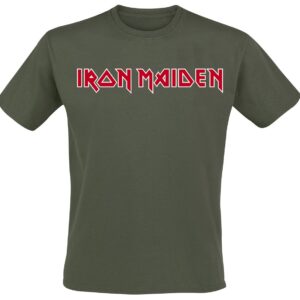 Iron Maiden T-Shirt Logo S to XXL for Men khaki