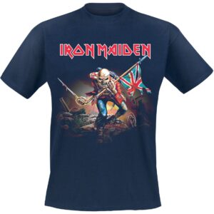 Iron Maiden T-Shirt Trooper S to XXL for Men navy