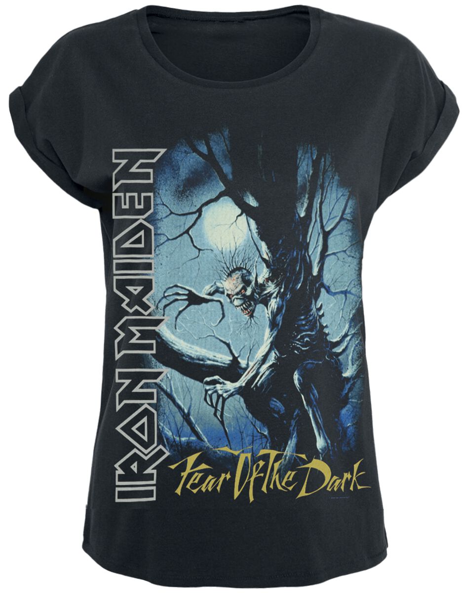 Iron Maiden T-Shirt Fear Of The Dark S to XXL for Women black-used look