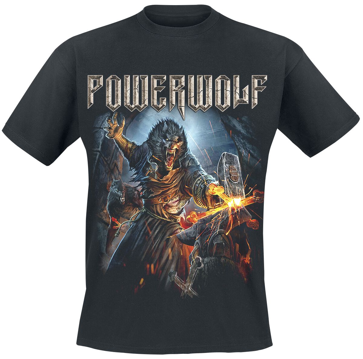 Powerwolf T-Shirt Incense And Iron S to XXL for Men black